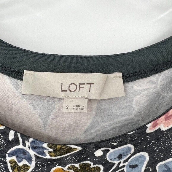 Loft A Line Multicolor Floral Print Pullover Sleeveless Womens S Soft - Picture 4 of 6